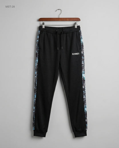 Premium Condition Men Sports Trousers | Preloved SONNETI | Black Polyester | Thrift Shop for MENS Karachi Pakistan | OTS