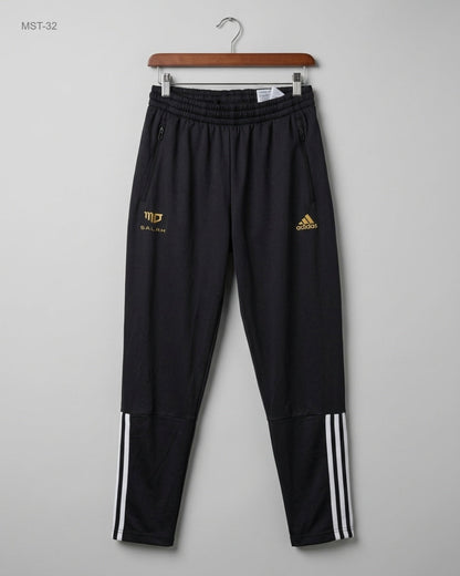 Preloved Premium Men Sports Trousers by ADIDAS, Black Polyester for MENS - OTS Thrift Shop Peshawar Pakistan
