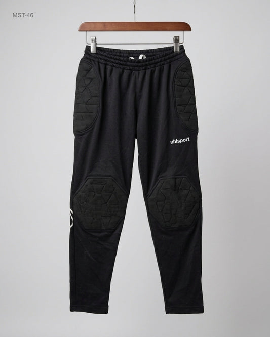 Preloved Premium Men Sports Trousers by UHLSPORT, Black Polyester for MENS - OTS Thrift Shop Karachi Pakistan