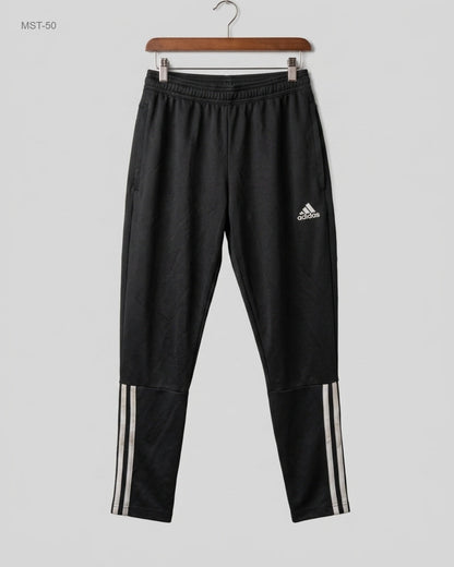Preloved Premium Men Sports Trousers by ADIDAS, Black Polyester for MENS - OTS Thrift Shop Peshawar Pakistan