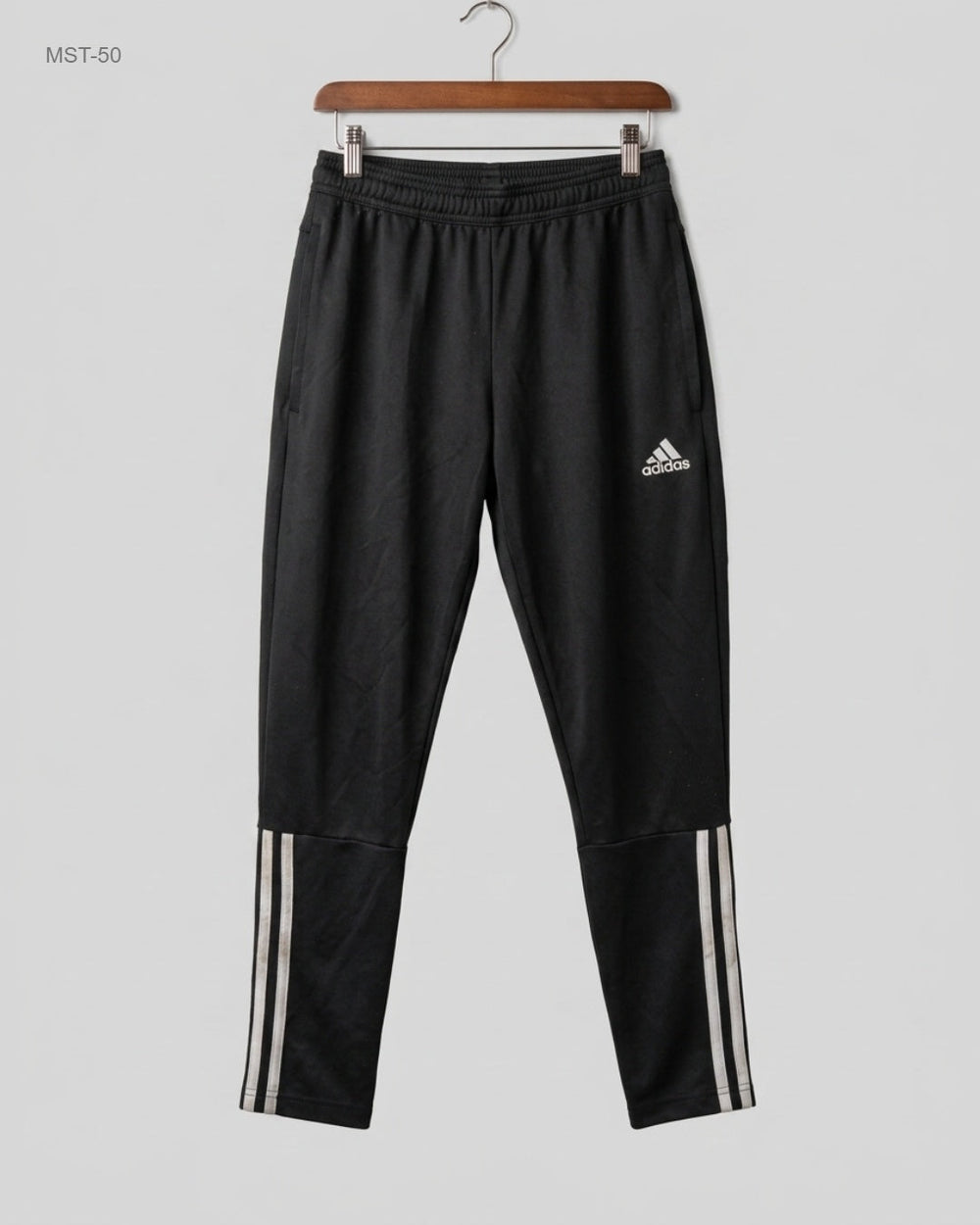 Preloved Premium Men Sports Trousers by ADIDAS, Black Polyester for MENS - OTS Thrift Shop Peshawar Pakistan