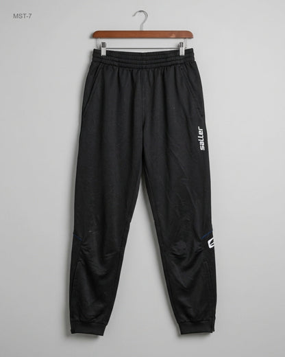 UK Imported secondhand Men Sports Trousers - SALLER brand, Black Polyester, Premium condition, for MENS - Online Thrift Store Peshawar Pakistan
