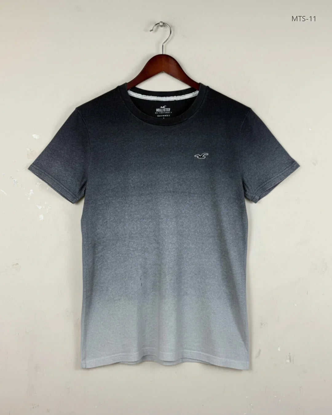 Mens Tshirts | HOLLISTER | Preloved Branded | Charcoal Cotton | Premium | OTS Thrift Store Karachi Pakistan
