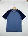 Shop Premium Mens Tshirts by Marks & Spencer | Preloved Branded Clothes | Blue Cotton | Men | OTS Thrift Store Karachi Pakistan
