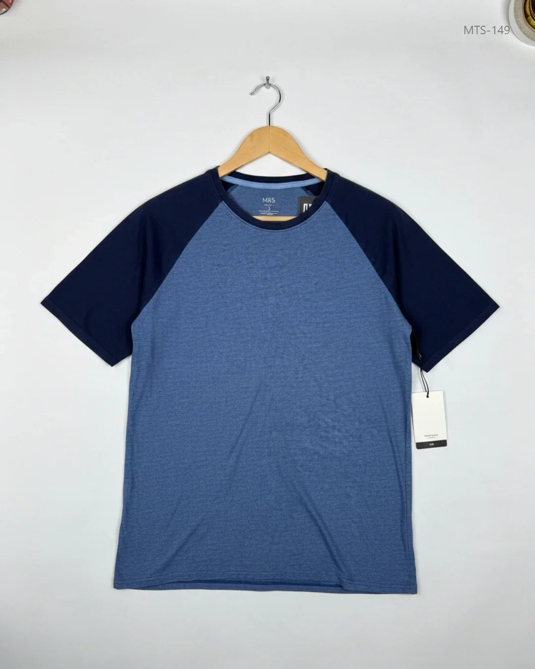 Shop Premium Mens Tshirts by Marks & Spencer | Preloved Branded Clothes | Blue Cotton | Men | OTS Thrift Store Karachi Pakistan