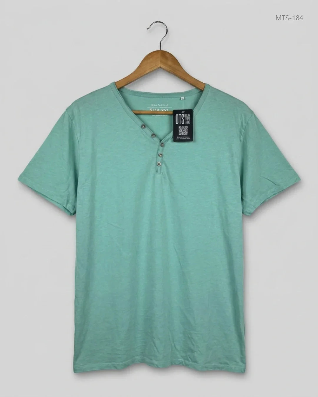 Preloved Excellent Mens Tshirts by JEAN PASCALE, Cyan Cotton for Men - OTS Thrift Shop Peshawar Pakistan