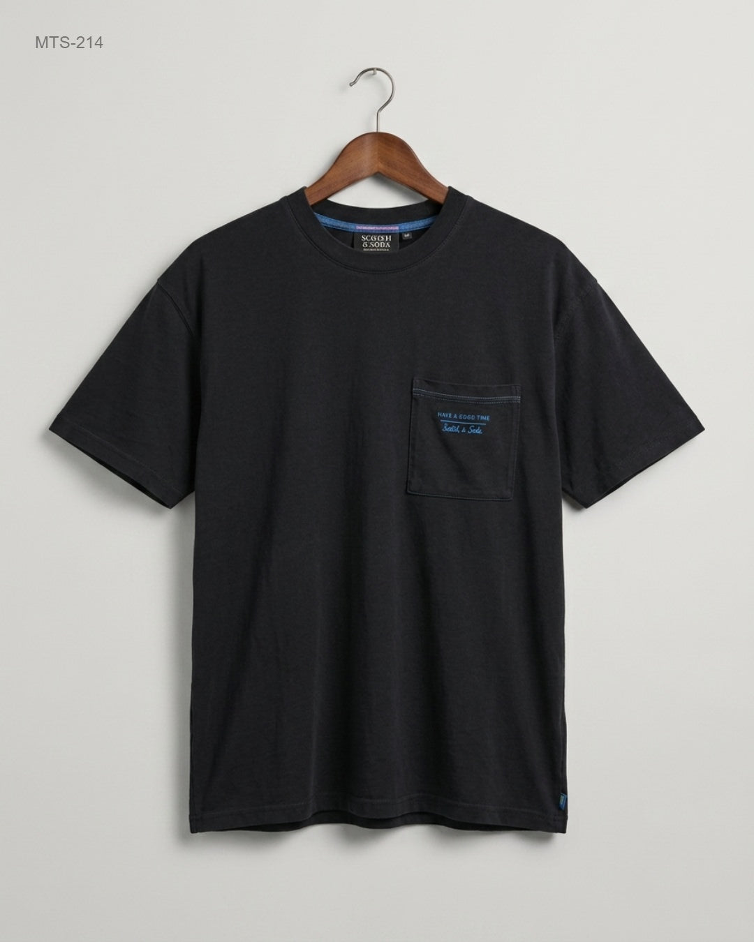 UK Imported secondhand Mens Tshirts - SCOTCH & SODA brand, Black Cotton, Premium condition, for Mens - Online Thrift Store Peshawar Pakistan