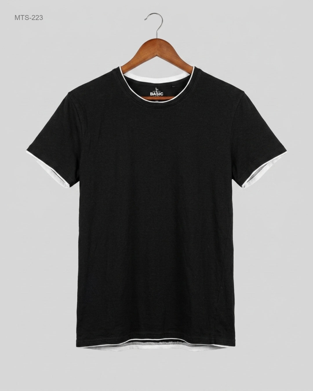 Preloved Excellent Mens Tshirts by IDENTIC, Black Cotton for Mens - OTS Thrift Shop Peshawar Pakistan