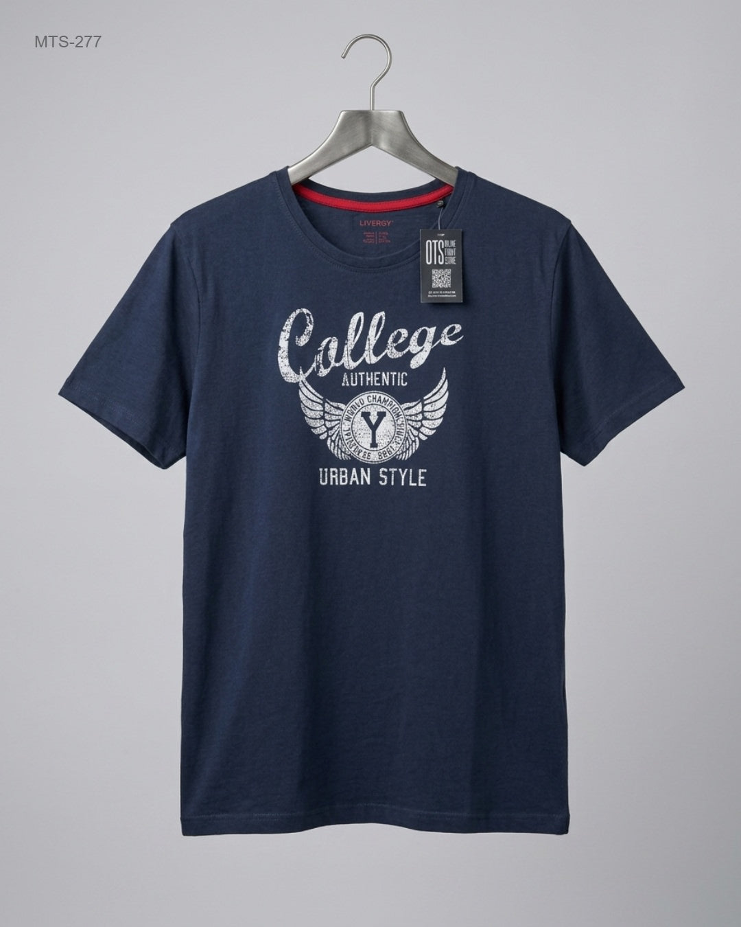 Secondhand Branded Mens Tshirts by LIVERGY, Blue Cotton fabric, Premium condition, for Mens - Online Thrift Shop Islamabad Pakistan