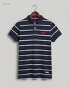 Excellent Condition Mens Tshirts | Preloved MIAMI STRIPE POLO | Blue Cotton | Thrift Shop for Mens Karachi Pakistan | OTS