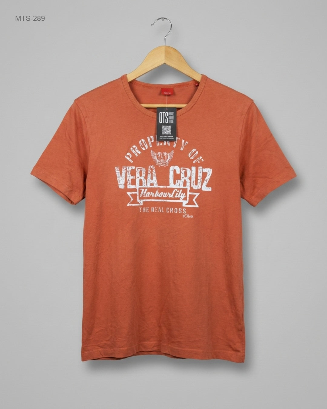 Premium Condition Mens Tshirts | Preloved S.OLIVER | Orange Cotton | Thrift Shop for Mens Lahore Pakistan | OTS
