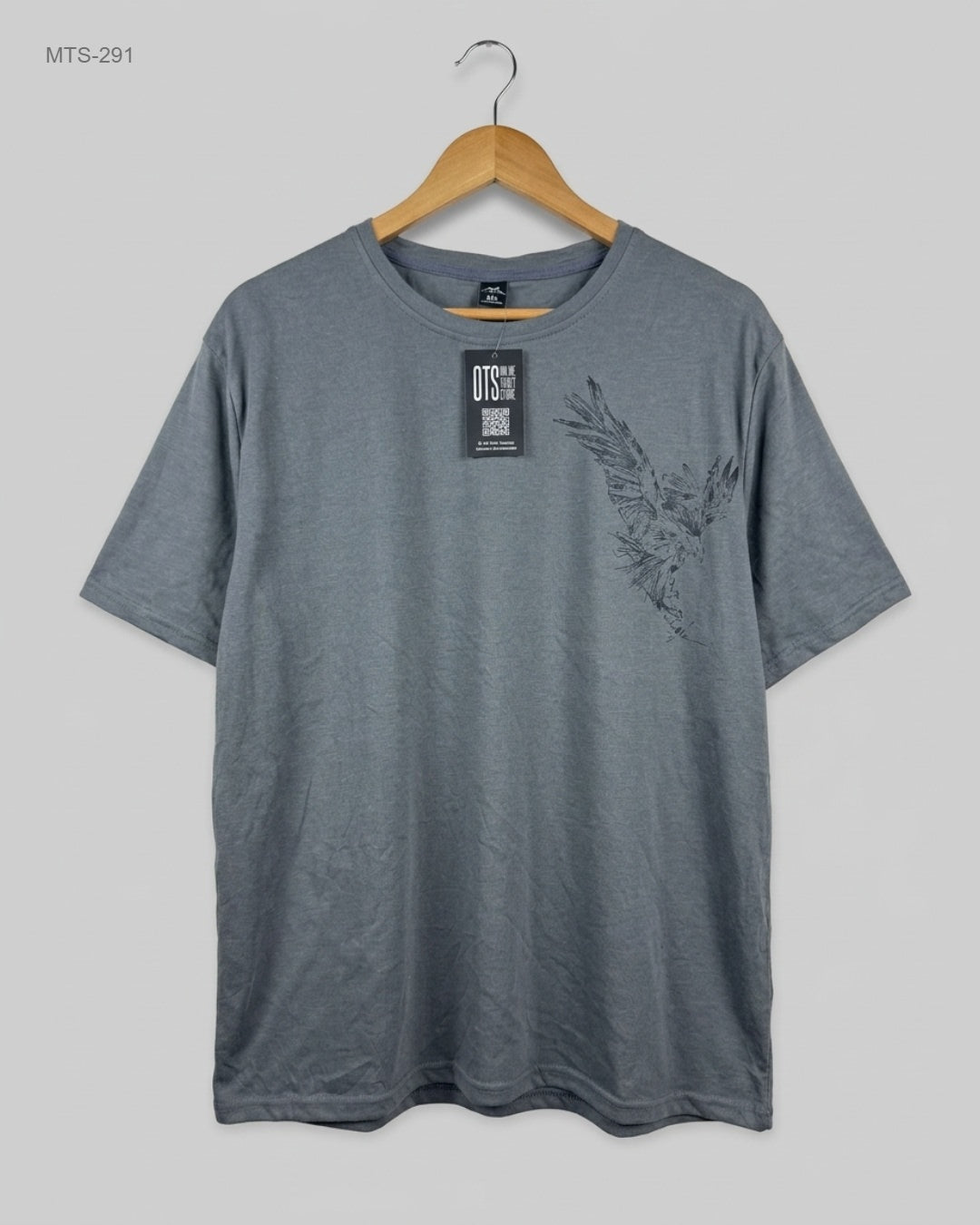 Mens Tshirts | MANFINITY | Preloved Branded | Gray Polyester | Premium | OTS Thrift Store Karachi Pakistan