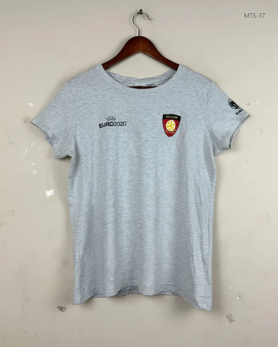 UK Imported secondhand Mens Tshirts - UEFA EURO 2020 brand, Grey Cotton, Premium condition, for Men's - Online Thrift Store Islamabad Pakistan
