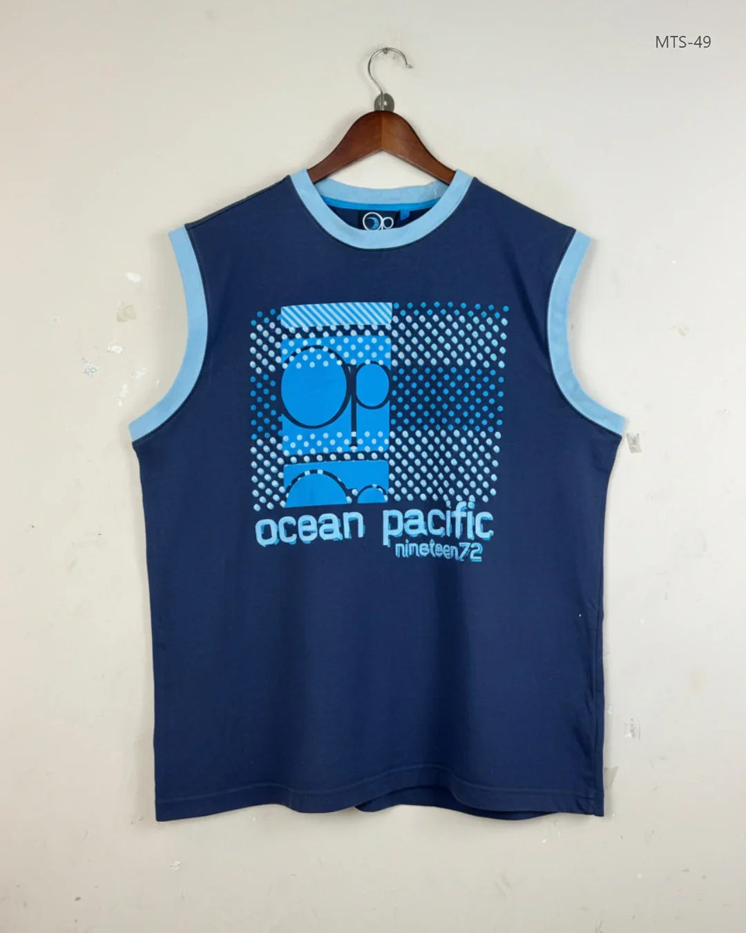 Shop Premium Mens Tshirts by Ocean Pacific | Preloved Branded Clothes | Navy Blue Cotton | Men's | OTS Thrift Store Peshawar Pakistan