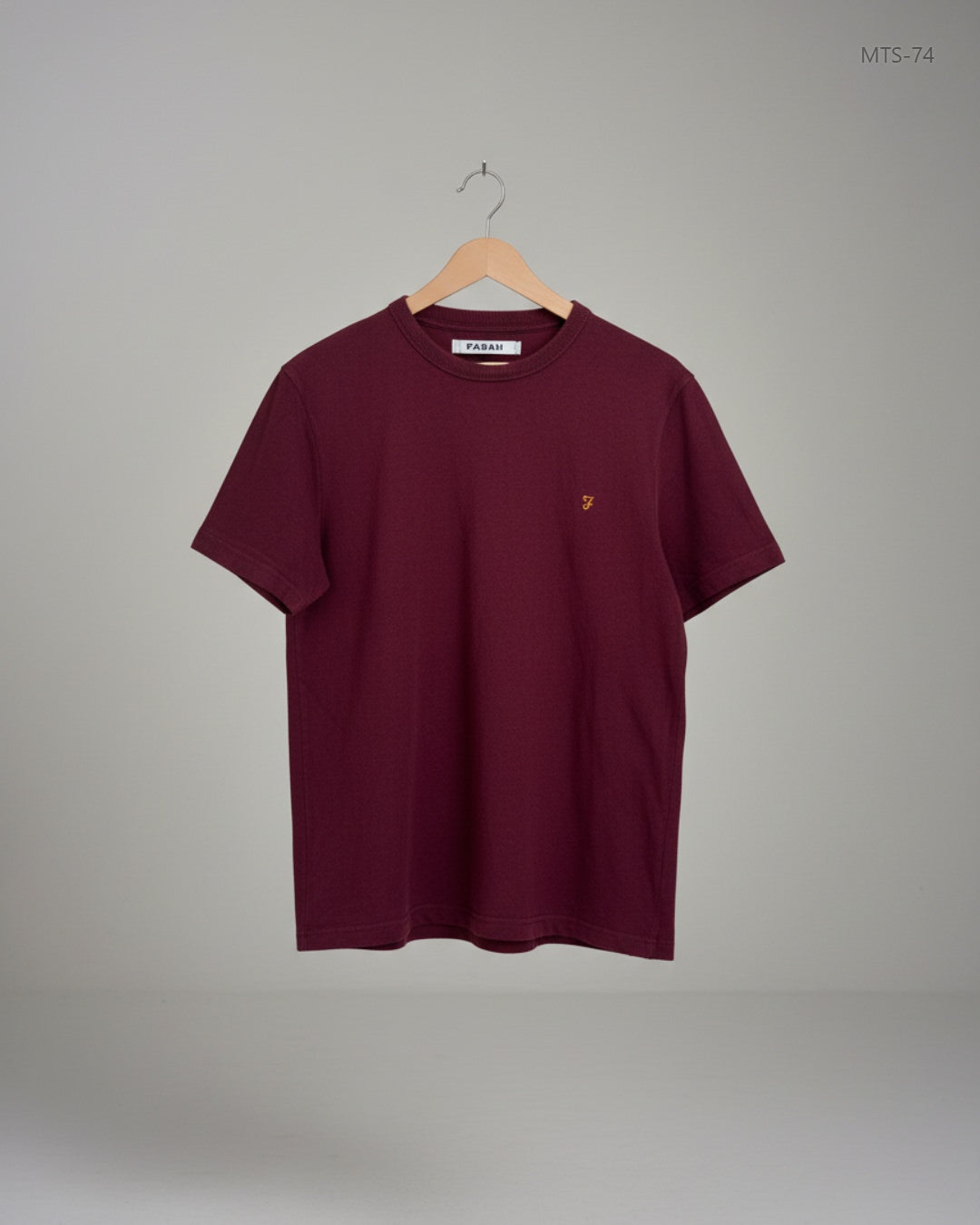 UK Imported secondhand Mens Tshirts - Farah brand, Maroon Cotton, Premium condition, for Men - Online Thrift Store Peshawar Pakistan