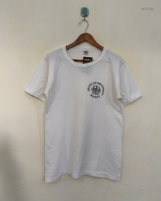 Preloved Premium Mens Tshirts by B.Y.D, White Cotton for Men - OTS Thrift Shop Islamabad Pakistan