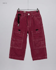 Excellent Condition Boys Summer Bottoms | Preloved TIK&TAK | Burgundy Red Cotton | Thrift Shop for Boys Peshawar Pakistan | OTS