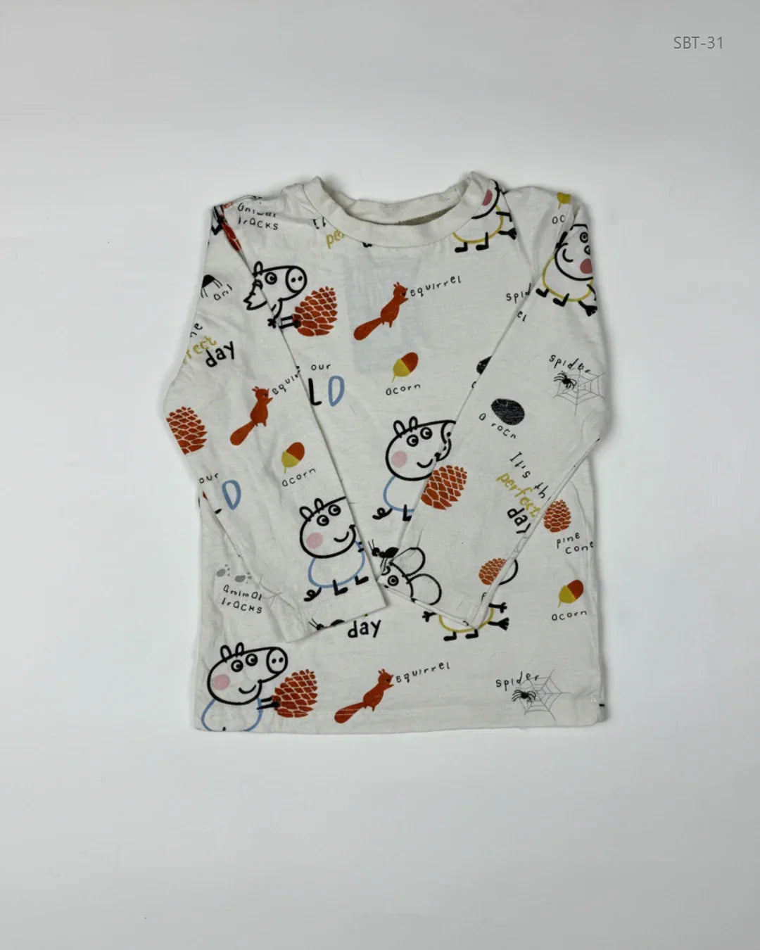 Premium Condition Boys Summer Tops | Preloved Peppa Pig | OffWhite Cotton | Thrift Shop for Boys Islamabad Pakistan | OTS