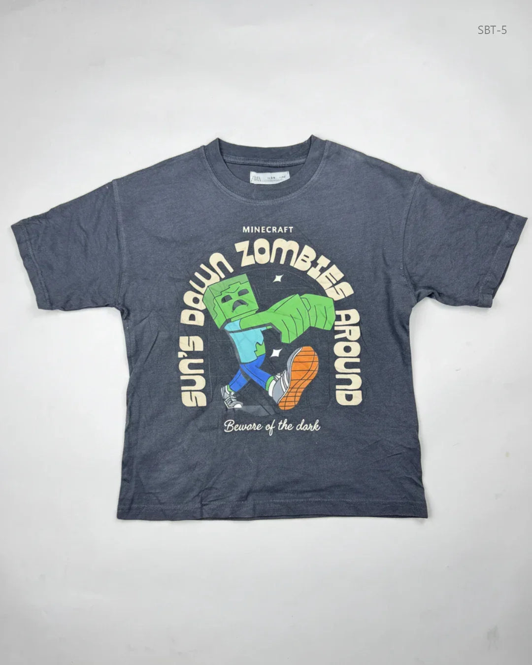 UK Imported secondhand Boys Summer Tops - Zara brand, Gray Cotton, Premium condition, for Boys - Online Thrift Store Karachi Pakistan