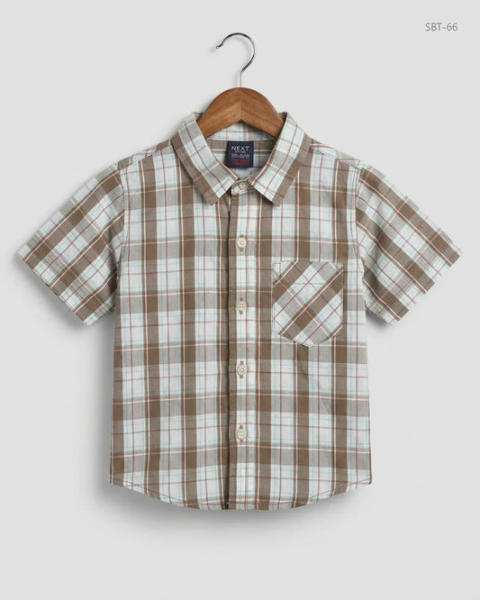Secondhand Branded Boys Summer Tops by Next, Brown Cotton fabric, Premium condition, for Boys - Online Thrift Shop Peshawar Pakistan