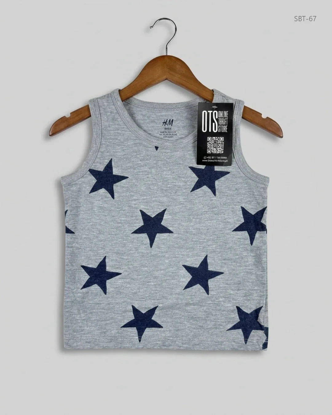 UK Imported secondhand Boys Summer Tops - H&M brand, Grey Cotton, Premium condition, for Boys - Online Thrift Store Islamabad Pakistan