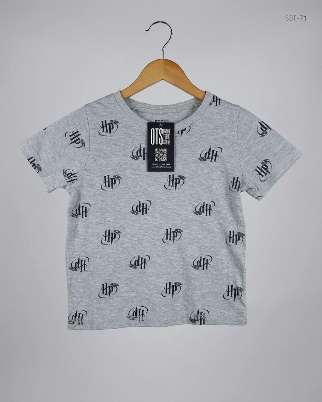 UK Imported secondhand Boys Summer Tops - HARRY POTTER brand, Gray Cotton, Premium condition, for Boys - Online Thrift Store Lahore Pakistan