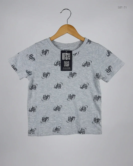UK Imported secondhand Boys Summer Tops - HARRY POTTER brand, Gray Cotton, Premium condition, for Boys - Online Thrift Store Lahore Pakistan