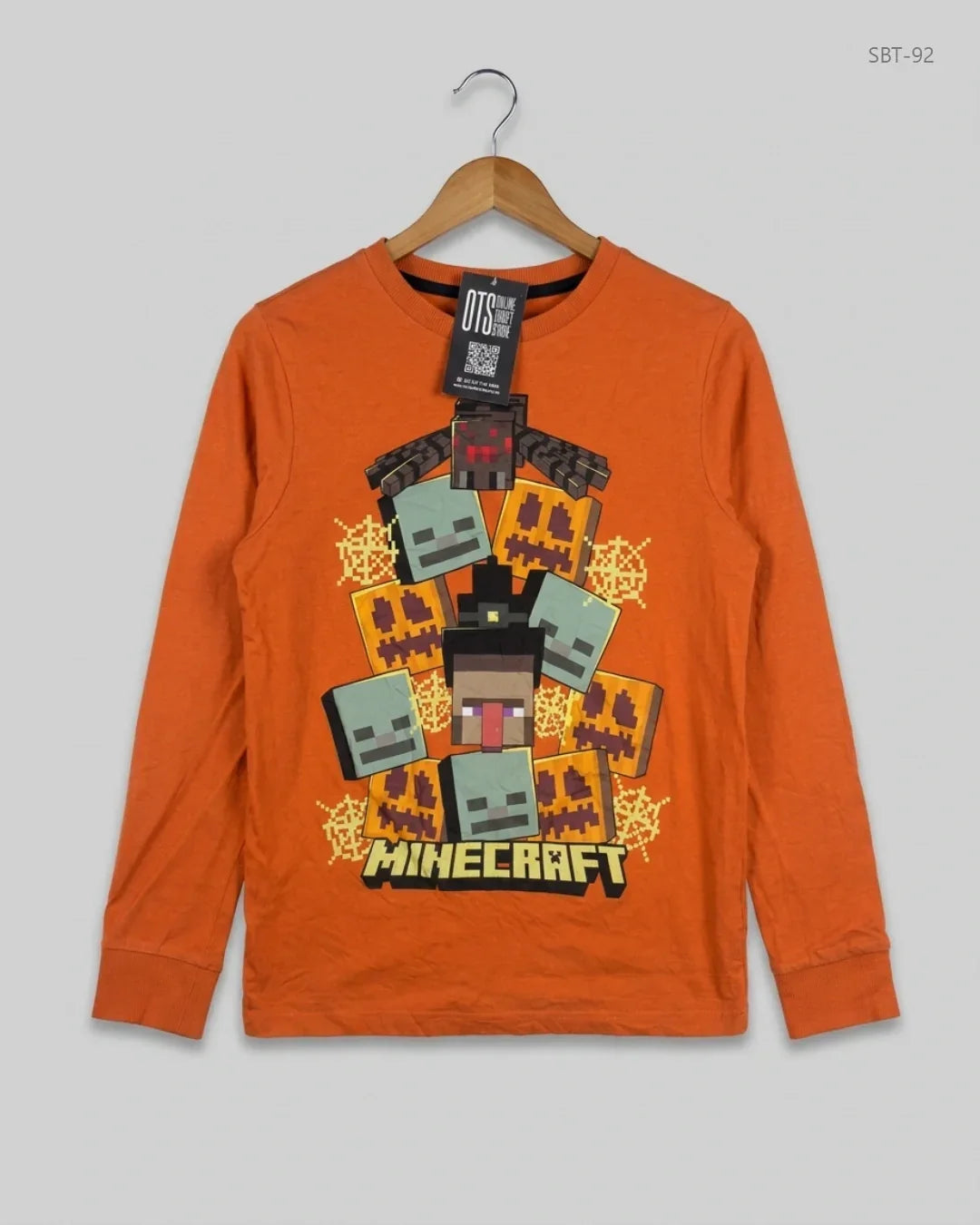 Premium Condition Boys Summer Tops | Preloved Minecraft | Orange Cotton | Thrift Shop for Boys Karachi Pakistan | OTS