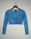 Premium Condition Summer Crop Tops | Preloved stylewise | Blue Polyester | Thrift Shop for Womens Karachi Pakistan | OTS