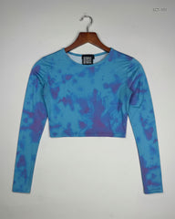 Premium Condition Summer Crop Tops | Preloved stylewise | Blue Polyester | Thrift Shop for Womens Karachi Pakistan | OTS