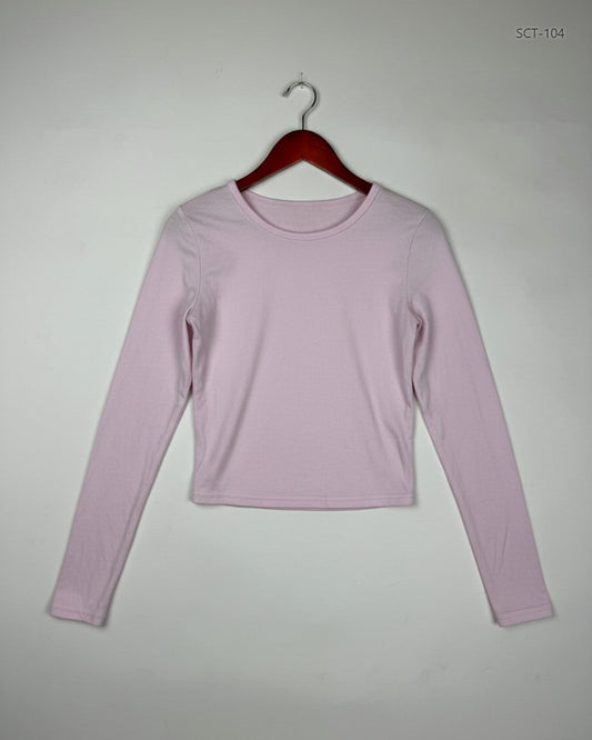 Secondhand Branded Summer Crop Tops by Cut Label, Pink Cotton fabric, Premium condition, for Womens - Online Thrift Shop Peshawar Pakistan