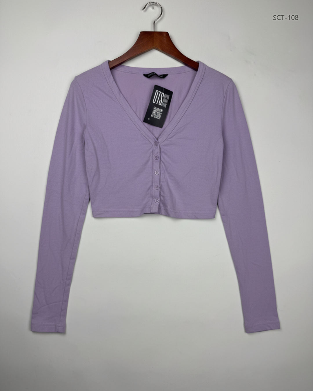 Preloved Premium Summer Crop Tops by SHEIN, Mauve Cotton for Womens - OTS Thrift Shop Lahore Pakistan