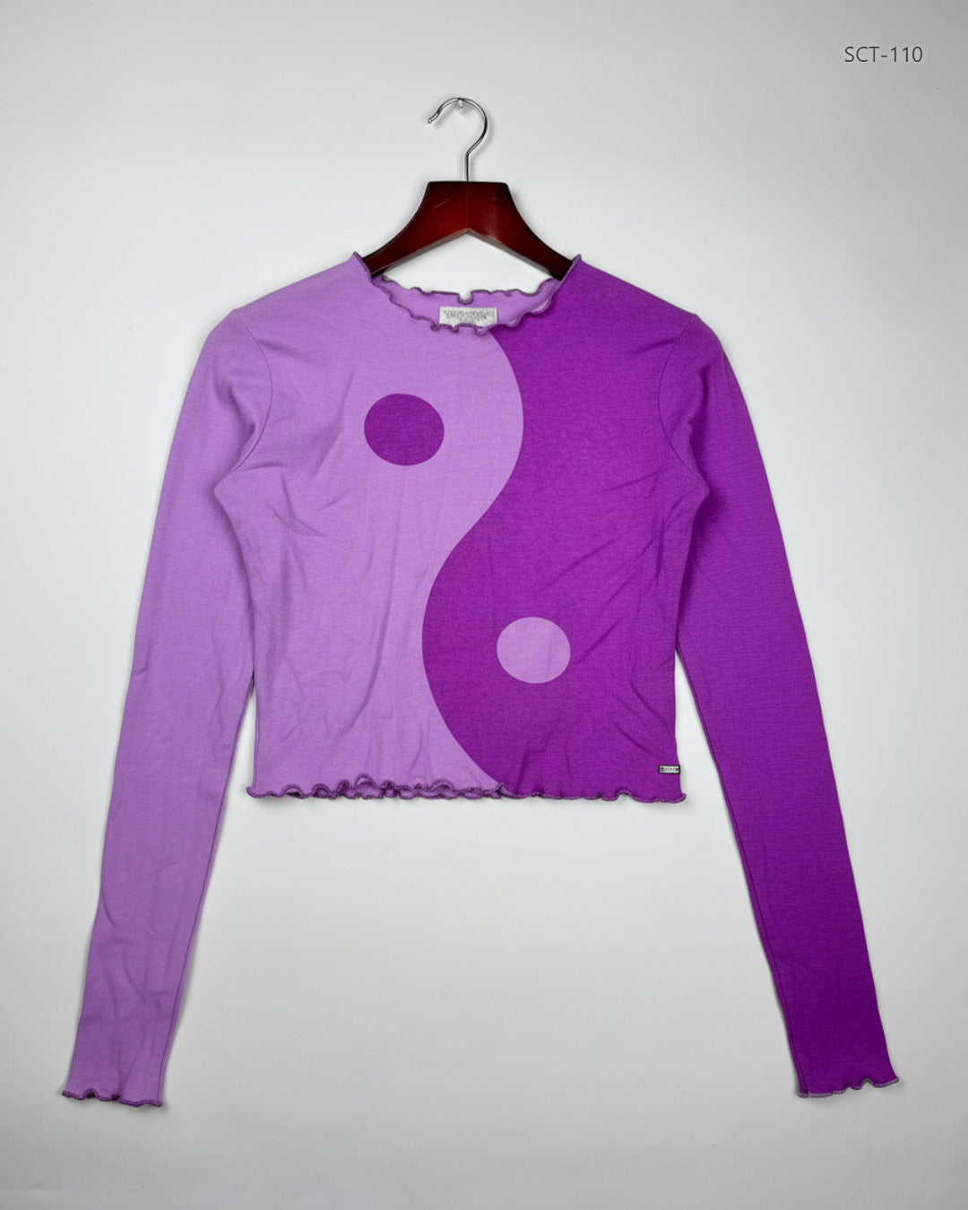 Shop Premium Summer Crop Tops by PULL&BEAR | Preloved Branded Clothes | Purple Cotton | Womens | OTS Thrift Store Lahore Pakistan
