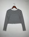 UK Imported secondhand Summer Crop Tops - H&M brand, Black & White Polyester, Premium condition, for Womens - Online Thrift Store Karachi Pakistan