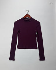 UK Imported secondhand Summer Crop Tops - Atmosphere brand, Maroon Cotton, Premium condition, for Womens - Online Thrift Store Lahore Pakistan