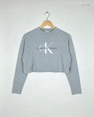 Premium Condition Summer Crop Tops | Preloved Calvin Klein | Grey Cotton | Thrift Shop for Womens Peshawar Pakistan | OTS
