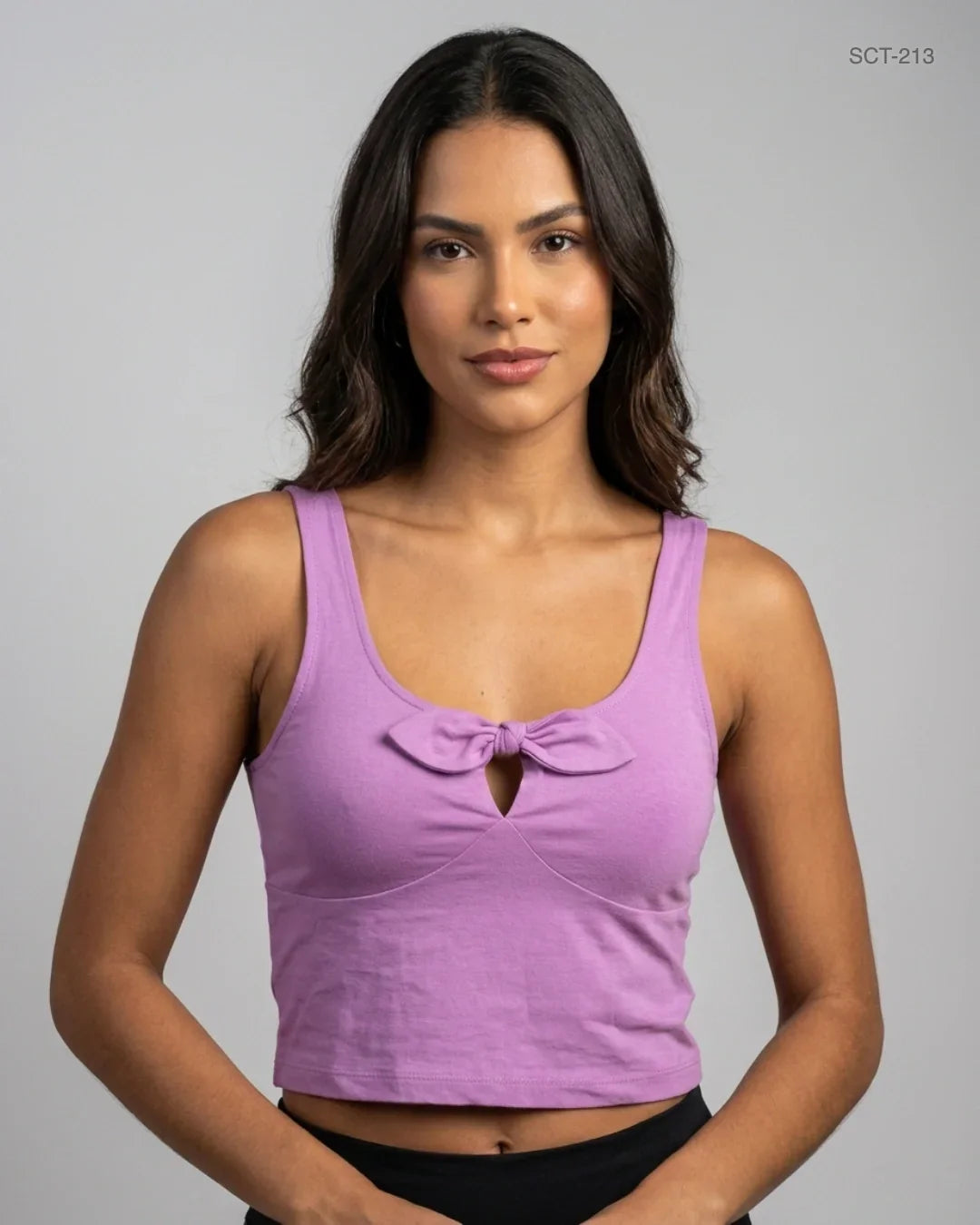 UK Imported secondhand Summer Crop Tops - ASOS brand, Lavender Cotton, Premium condition, for Womens - Online Thrift Store Karachi Pakistan