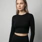 Preloved Premium Summer Crop Tops by Shein, Black Polyester for Womens - OTS Thrift Shop Lahore Pakistan