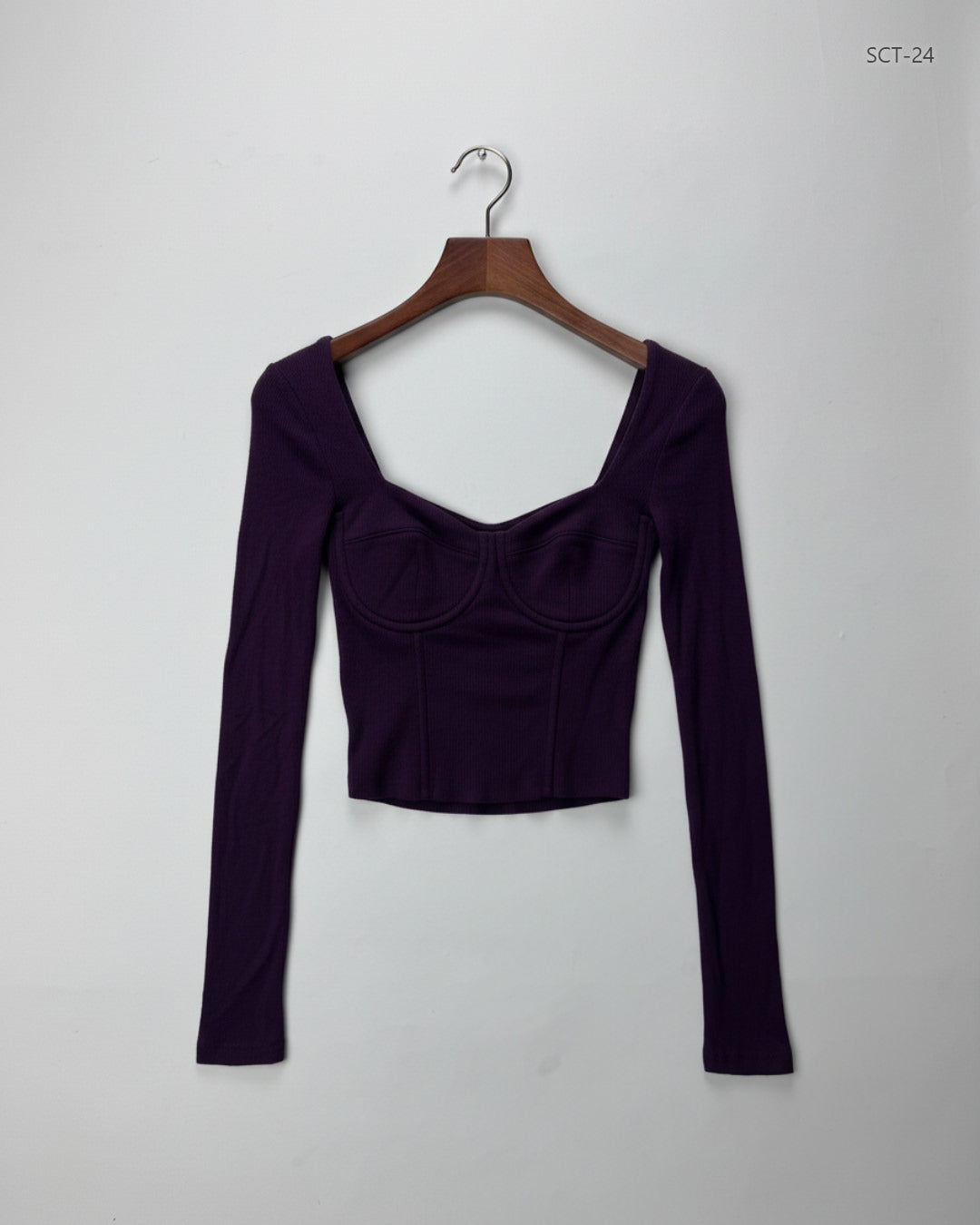 Preloved Premium Summer Crop Tops by Zara, Purple Cotton for Womens - OTS Thrift Shop Peshawar Pakistan