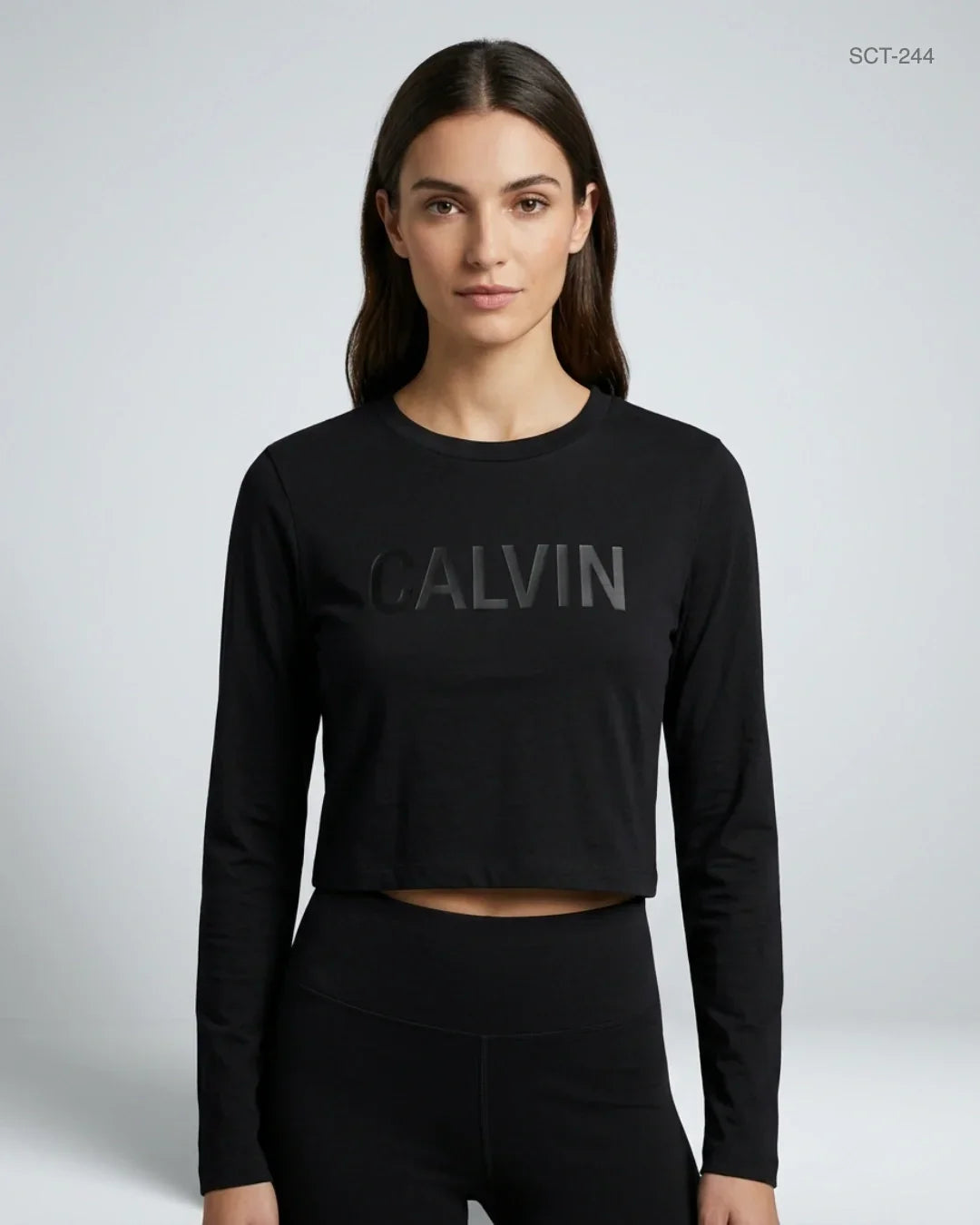 UK Imported secondhand Summer Crop Tops - Calvinklein Jeans brand, Black Cotton, Premium condition, for Womens - Online Thrift Store Islamabad Pakistan