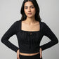 Shop Premium Summer Crop Tops by ASOS | Preloved Branded Clothes | Black Cotton | Womens | OTS Thrift Store Karachi Pakistan
