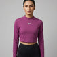 UK Imported secondhand Summer Crop Tops - Reebok brand, Maroon Cotton, Premium condition, for Womens - Online Thrift Store Islamabad Pakistan