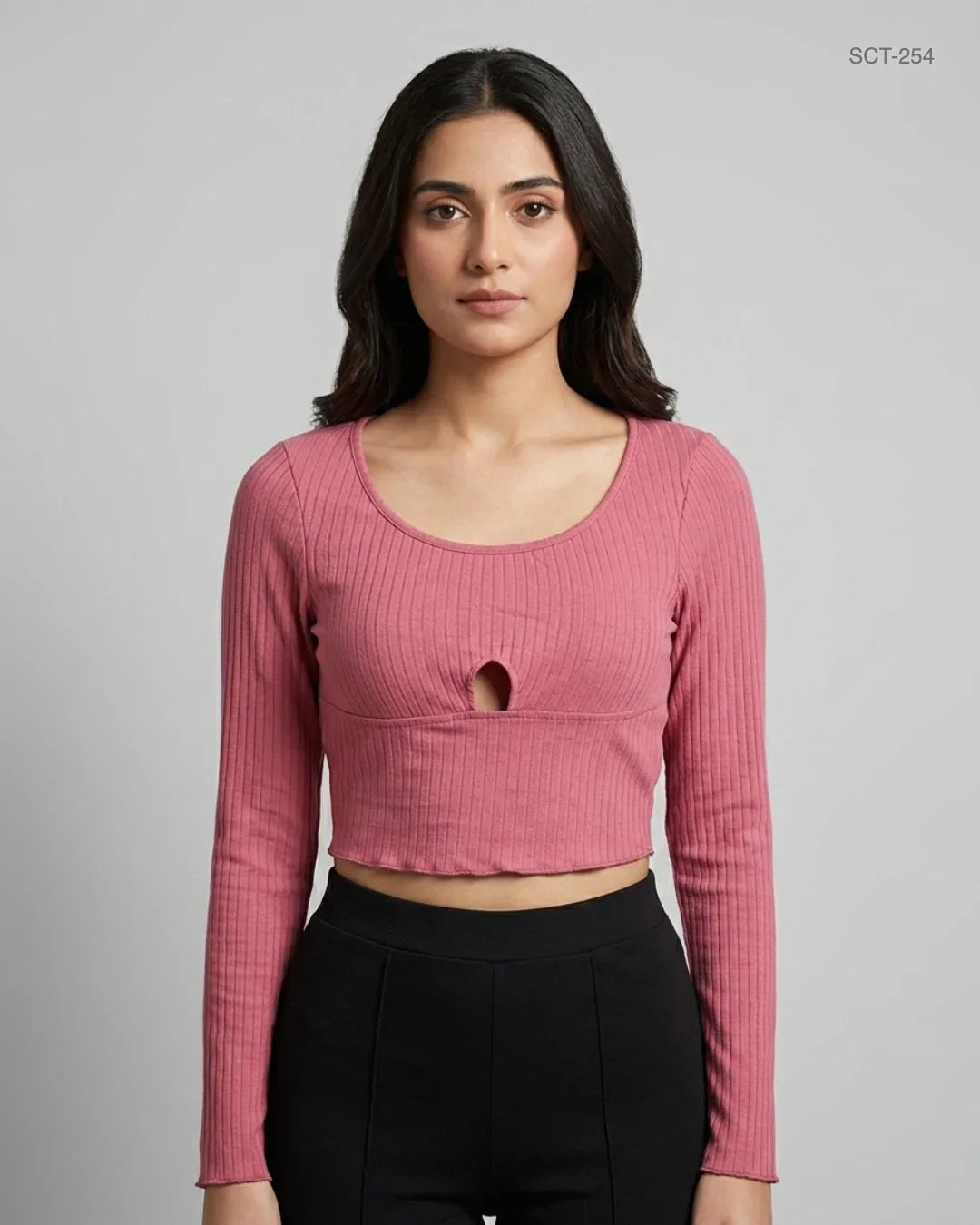 Preloved Premium Summer Crop Tops by Shein, Maroon Cotton for Womens - OTS Thrift Shop Peshawar Pakistan