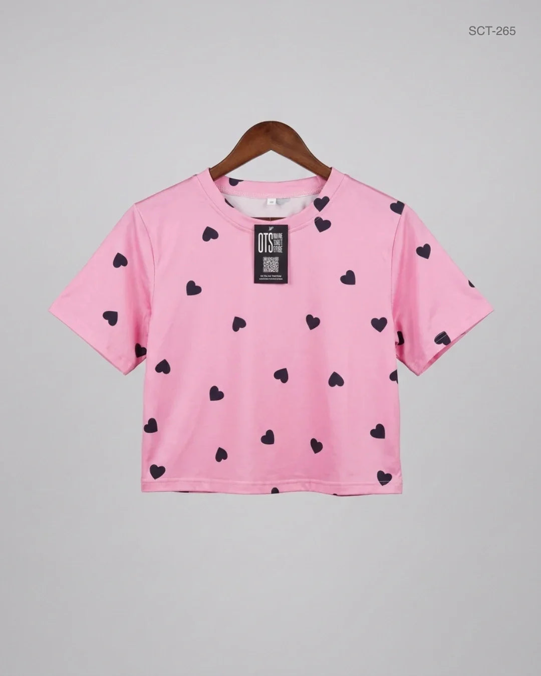 Preloved Premium Summer Crop Tops by CUT LABEL, Pink Polyester for Womens - OTS Thrift Shop Peshawar Pakistan