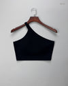 Secondhand Branded Summer Crop Tops by Shein, Black Polyester fabric, Premium condition, for Womens - Online Thrift Shop Karachi Pakistan