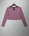 UK Imported secondhand Summer Crop Tops - Jack Wills brand, Pink Cotton, Premium condition, for Womens - Online Thrift Store Karachi Pakistan