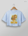 Secondhand Branded Summer Crop Tops by PRIMARK, White Cotton fabric, Premium condition, for Womens - Online Thrift Shop Lahore Pakistan