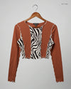 Summer Crop Tops | Shein | Preloved Branded | Brown Polyester | Premium | OTS Thrift Store Lahore Pakistan