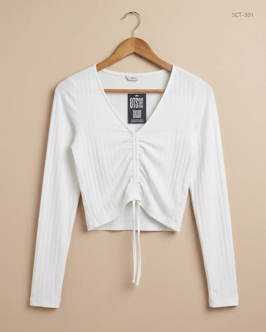 Shop Premium Summer Crop Tops by envil | Preloved Branded Clothes | White Polyester | Womens | OTS Thrift Store Peshawar Pakistan