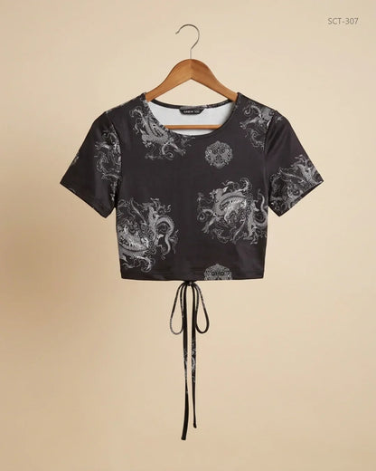 Excellent Condition Summer Crop Tops | Preloved Shein | Black Polyester | Thrift Shop for Womens Karachi Pakistan | OTS